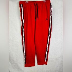 Red Joggers with Side Stripe